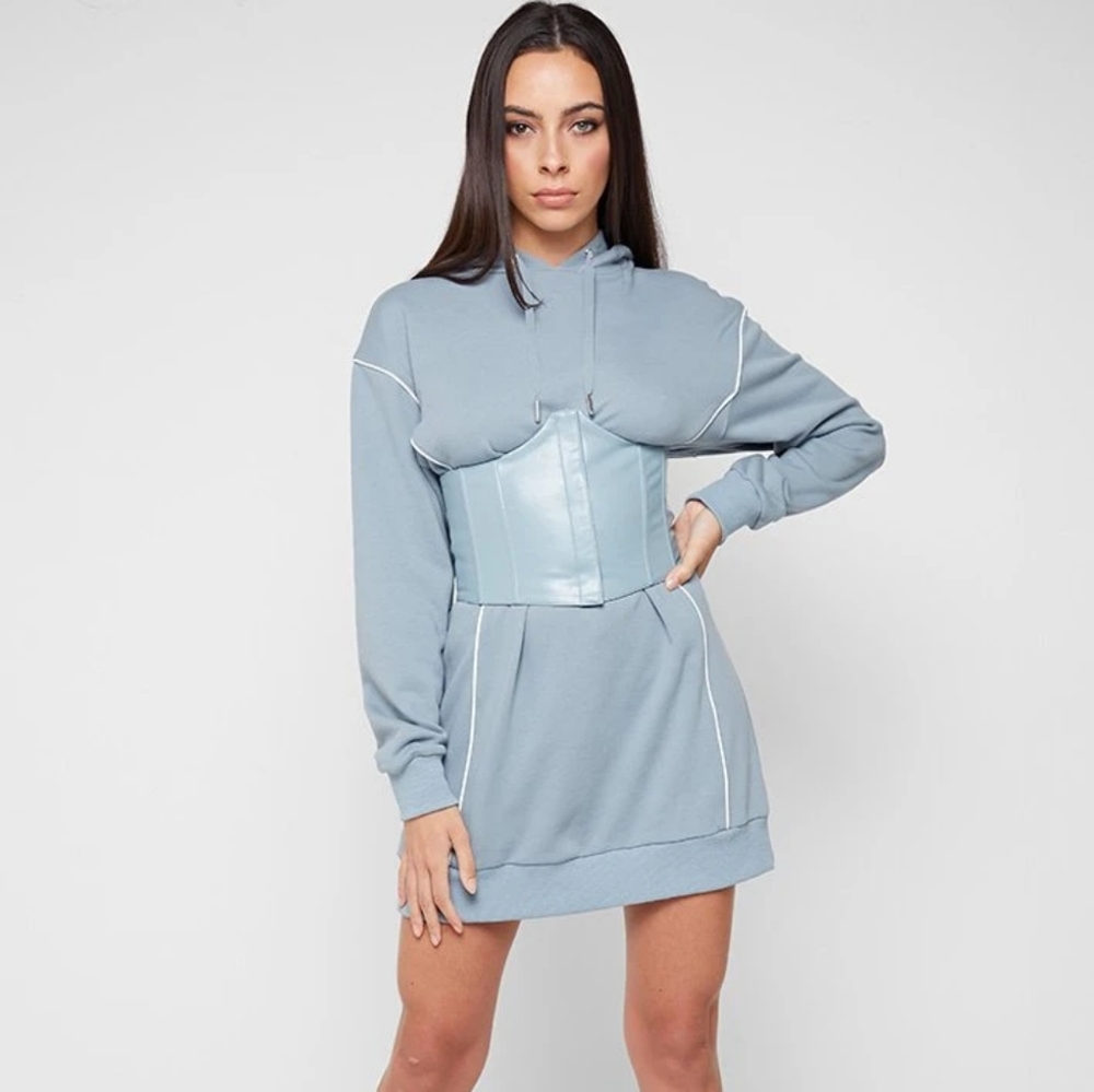 Maniere de Voir Corset Hooded dress NWT